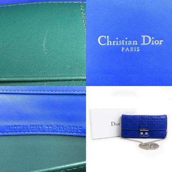 DIOR Blue Leather Wallet - Picture 5 of 5